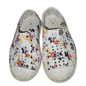 Native Kids Mickey Mouse Slip-On Sneakers - White, Red, Yellow